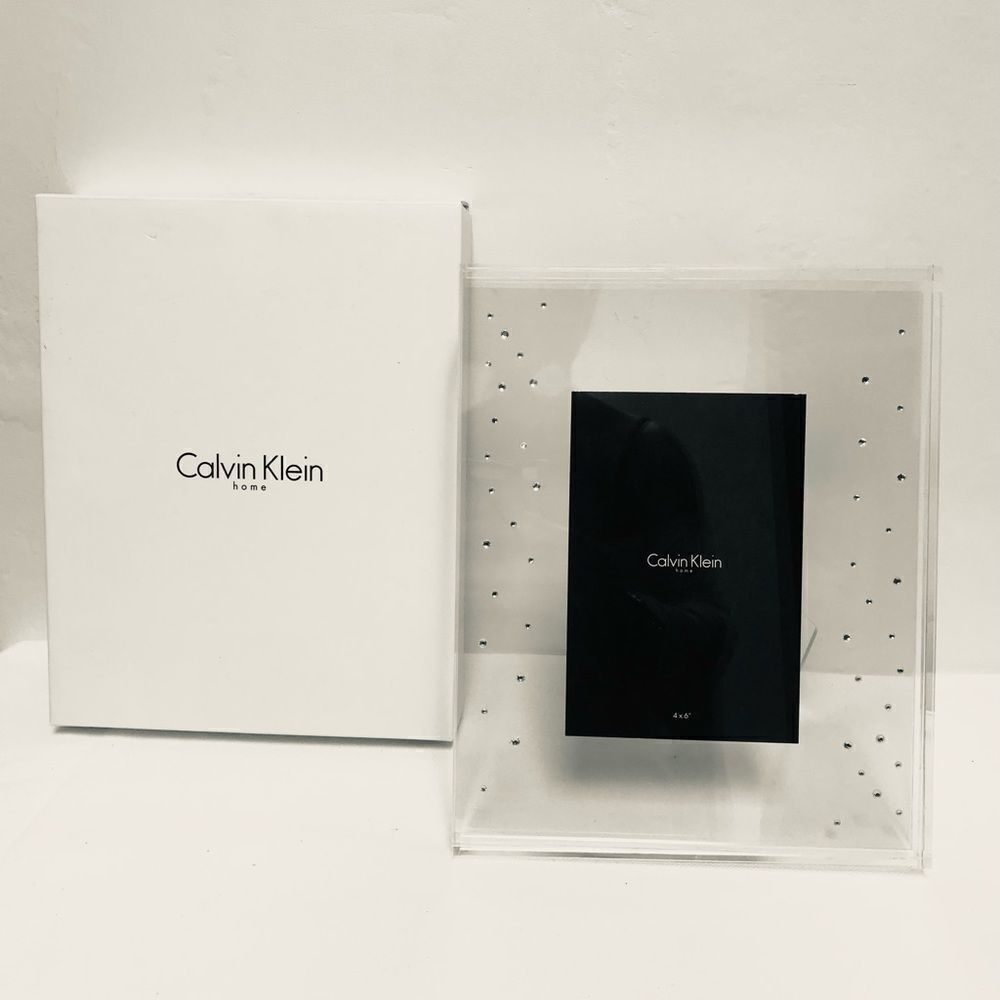CALVIN KLEIN SWAROVSKI CRYSTAL & ACRYLIC PICTURE FRAME PHOTO FRAME